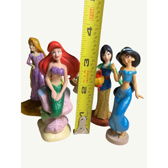 Disney Princess Mini Figures Set - Rapunzel Jasmine Snow White Mulan & Ariel - Picture 7 of 9